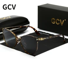 2021 GCV Polarized Lady Sunglasses Cat Eye Fashion  Sun Glasses Luxury Woman Female Brand  Ultralight Frame Tourism Party  Leisu