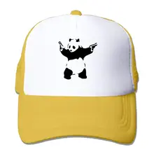 Панда Бэнкси унисекс Дальнобойщик головной убор сетчатая Кепка с регулируемым ремнем Snapback