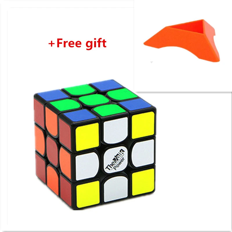 Valk3 power Magic Neo Cube 55,5 мм Размер 3x3 профессиональный скоростной кубик соревнования кубики игрушка черный без наклеек головоломка волшебный куб Cubo - Цвет: Valk3 Powe Black