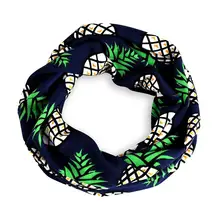 Шапочки, шапка, шарф для женщин, с принтом ананаса, солнцезащитный козырек, дышащий эластичный хлопок, шапка для шеи, теплые пляжные головные уборы для путешествий