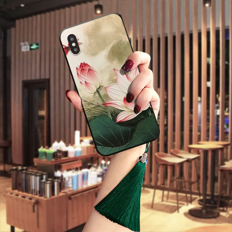 Для samsung Galaxy Note 10 Plus 5G 9 8 S10 S10E S9 S8 C9 Pro Чехол 3D Рисунок Цветочный кисточкой Силиконовый Мягкий противоударный чехол Funda - Цвет: Pink Lotus