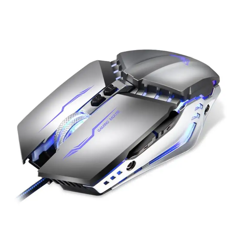 S30 Механическая Металлическая USB Проводная мышь 3200 dpi светодиодный светильник игровая мышь геймер программируемые 3D кнопки макро Мыши для ПК ноутбука