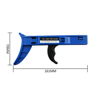 

Plastic Cable Tie Tool Automatic Tightener Tensioner Cutter 161mm Long Blue High Quality Cable Tie Tool