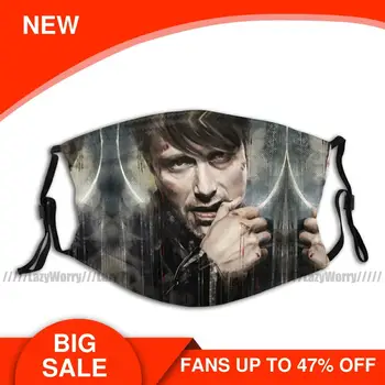 

Hannibal Lecter Mouth Face Mask Canonization Facial Mask with 2 Filters Lovely Polyester for Adult Mask