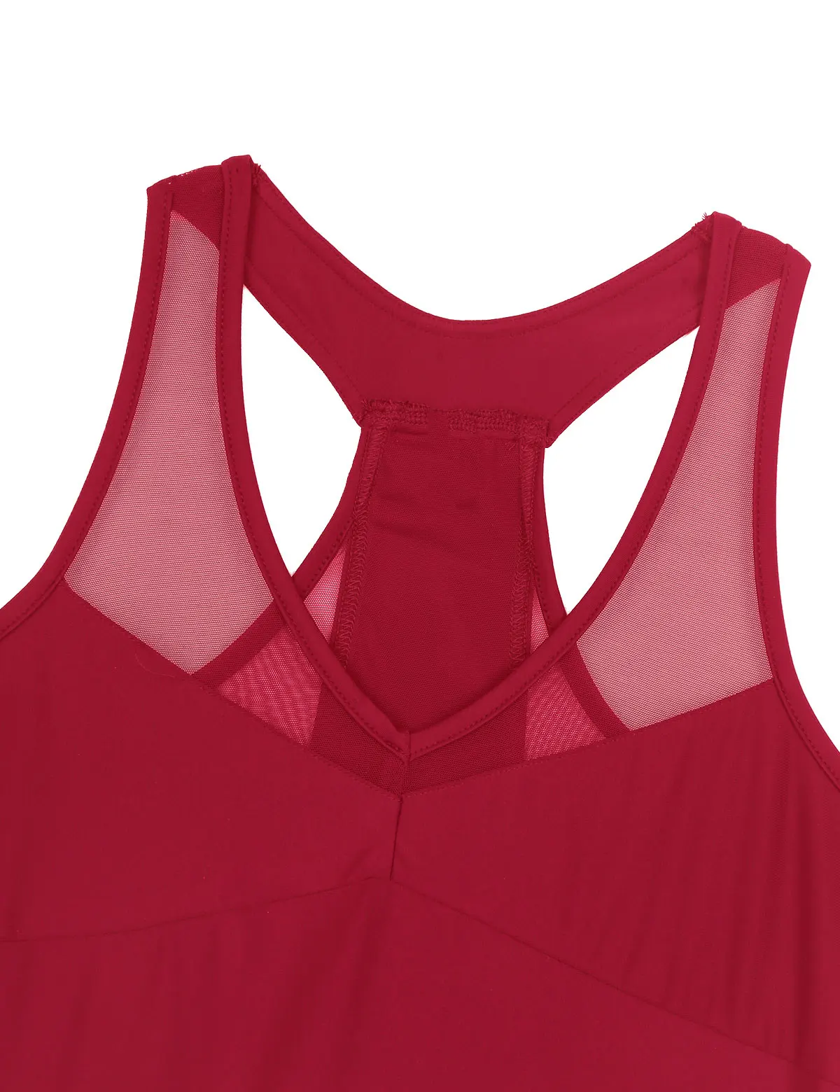 Ballet Leotard V-neck Sleeveless Mesh Splice Women Adult Ballet Gymnastics Leotard Bodysuit Dance Clothes Ballerina Dancewear