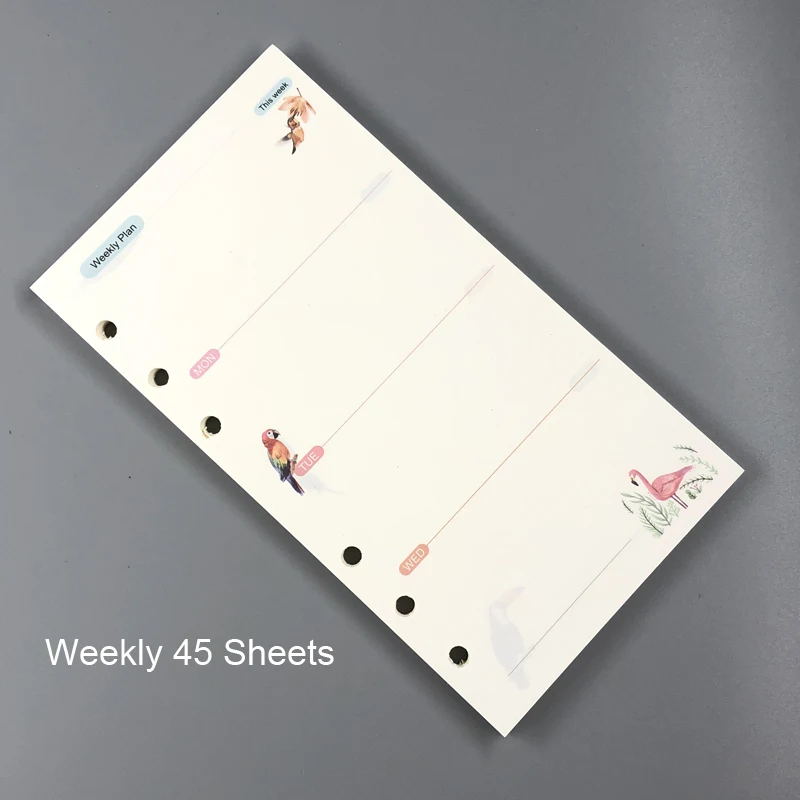 tropic weekly Fromthenon милый блокнот для Filofax Dokibook спиральный планировщик A5A6A7 дневник внутренний ядро Weekl ежемесячный точечный наполнитель бумага - Цвет: tropic weekly