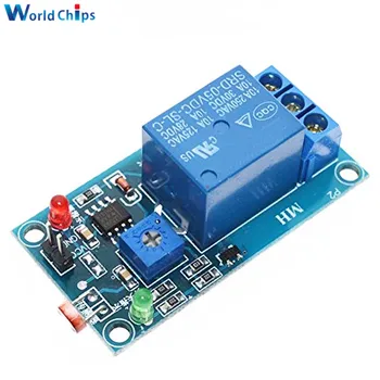 

DC 5V 12V Relays Light Photoswitch Sensor Switch Relay LDR Photoresistor Module Light Sensor Switch Board for Street Light