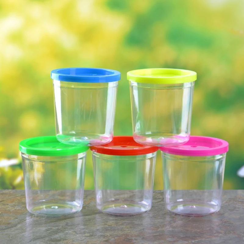 Portable Fish Tank Plastic Mini Aquarium Transparent Fish Keeper Fishbowl for Turtle Betta Jellyfish Starter Kit