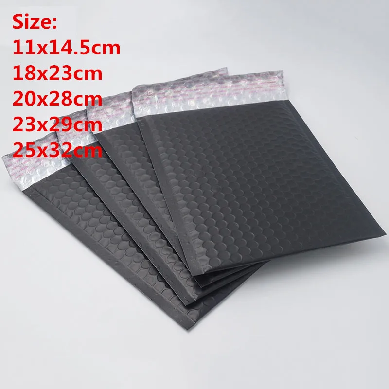 

50pcs,Matte Black Padded Shipping Envelope Metallic Bubble Mailer Aluminum Foil Gift Bag Packing Wrap pouch bubble packaging bag