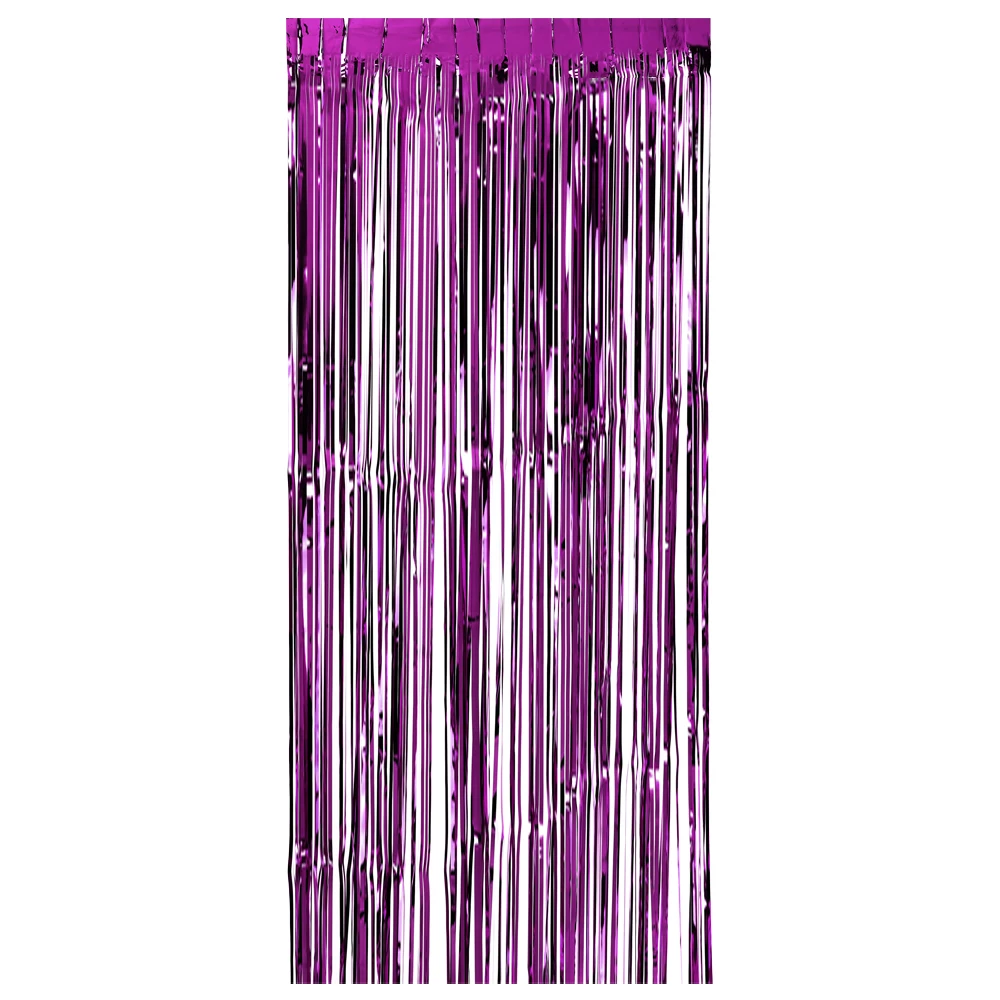 92* 245cm Metallic Foil Fringe Curtain Party Tinsel Shimmer Wedding Backdrop Wall Wedding Birthday Party Decorations Adults