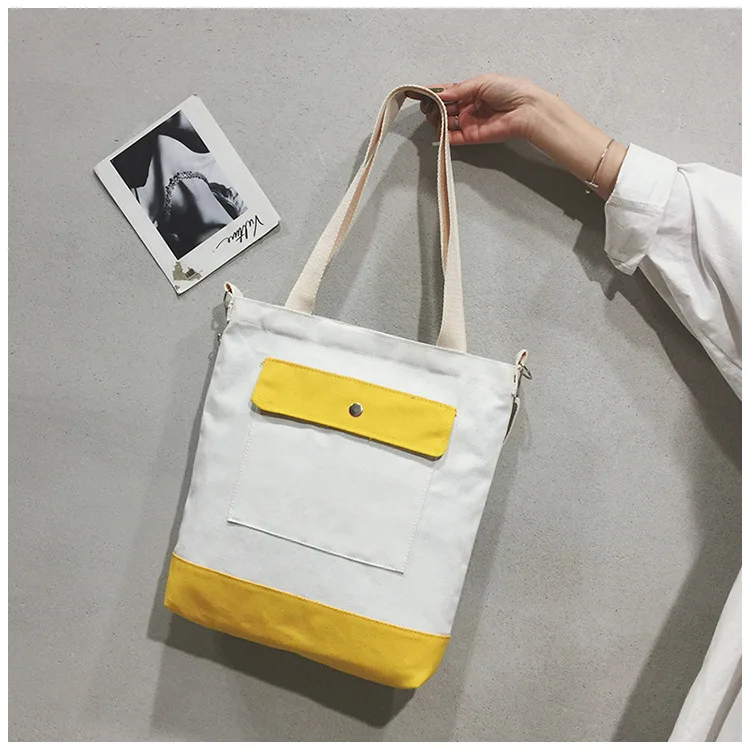 New Style Canvas Bag Women's Shoulder Joint Shoulder Cross-body Versitile Fashion Women’s Canvas Handbag Shopping Bag