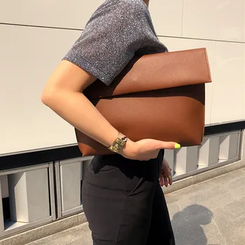 

New 2019 Fashion ladies clutch bag minimalist fashion large capacity clutch bag envelope wrap document bag