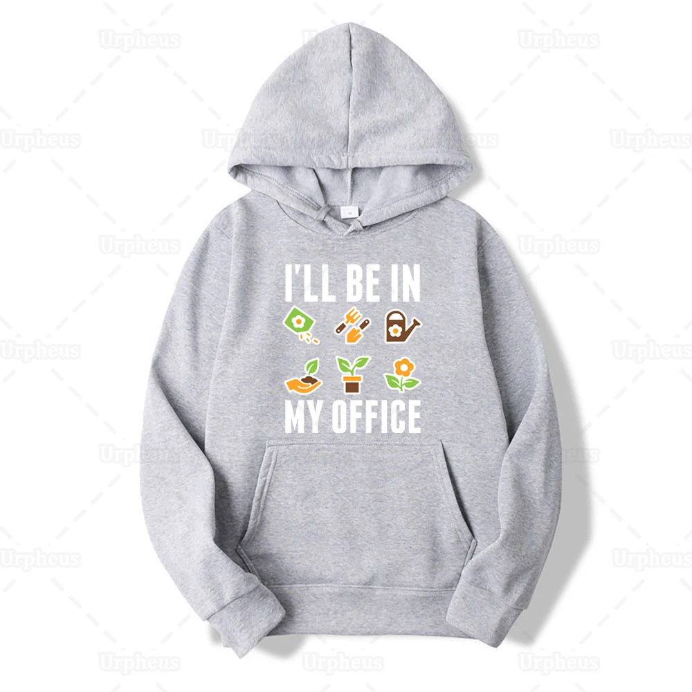 Новое поступление Garen толстовка с капюшоном I'll Be In My Office забавная толстовка с растительным принтом свитер для любителей натурального ботанического стиля подарок