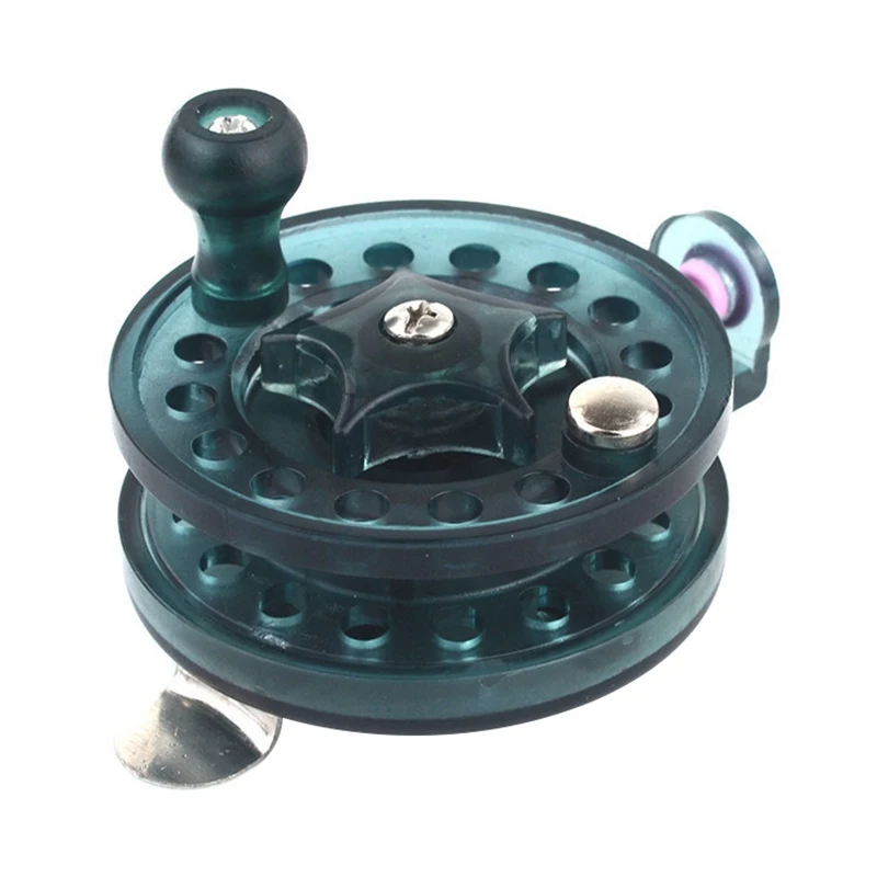 

Transparent Plastic Winter Fishing Ice Fishing Reel Right/Left Handed Fishing Raft Wheel Ice Fishing Wheel Gear Ratio 1:1