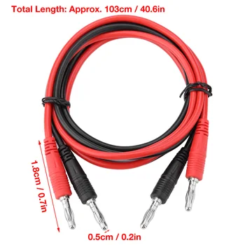 

P1041 2Pcs/Lot 4mm To Multimeter Testing Cables Durable Wire Conductive Metal