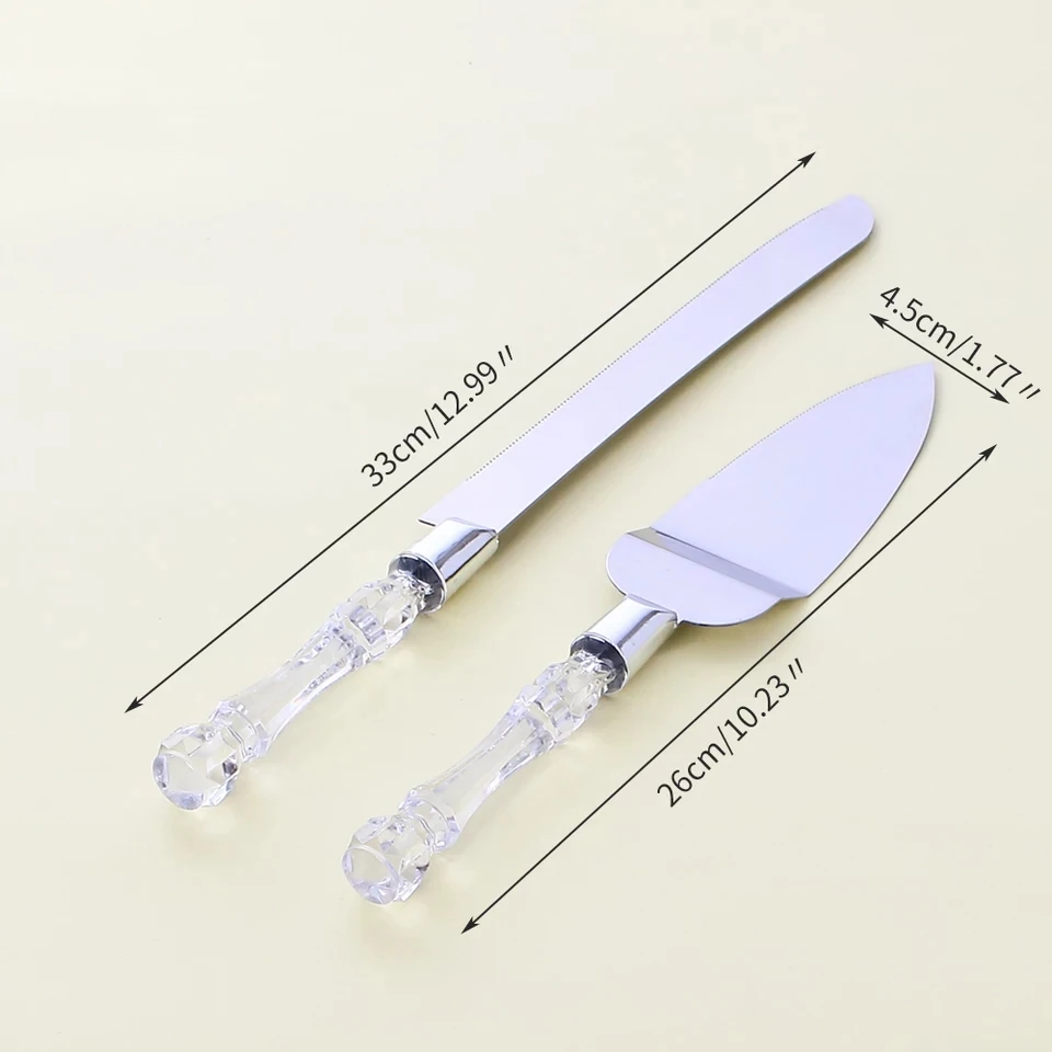 Personalized Wedding Resin Cake Knife Serving Set