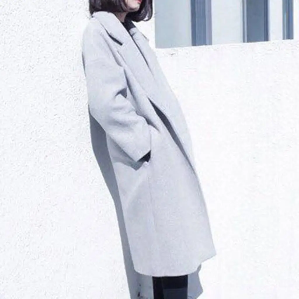 British Style Trench Coat For Women Winter Fashion Slim Coat Women Long -Sleeved Casual Medium Long Coat Elegant