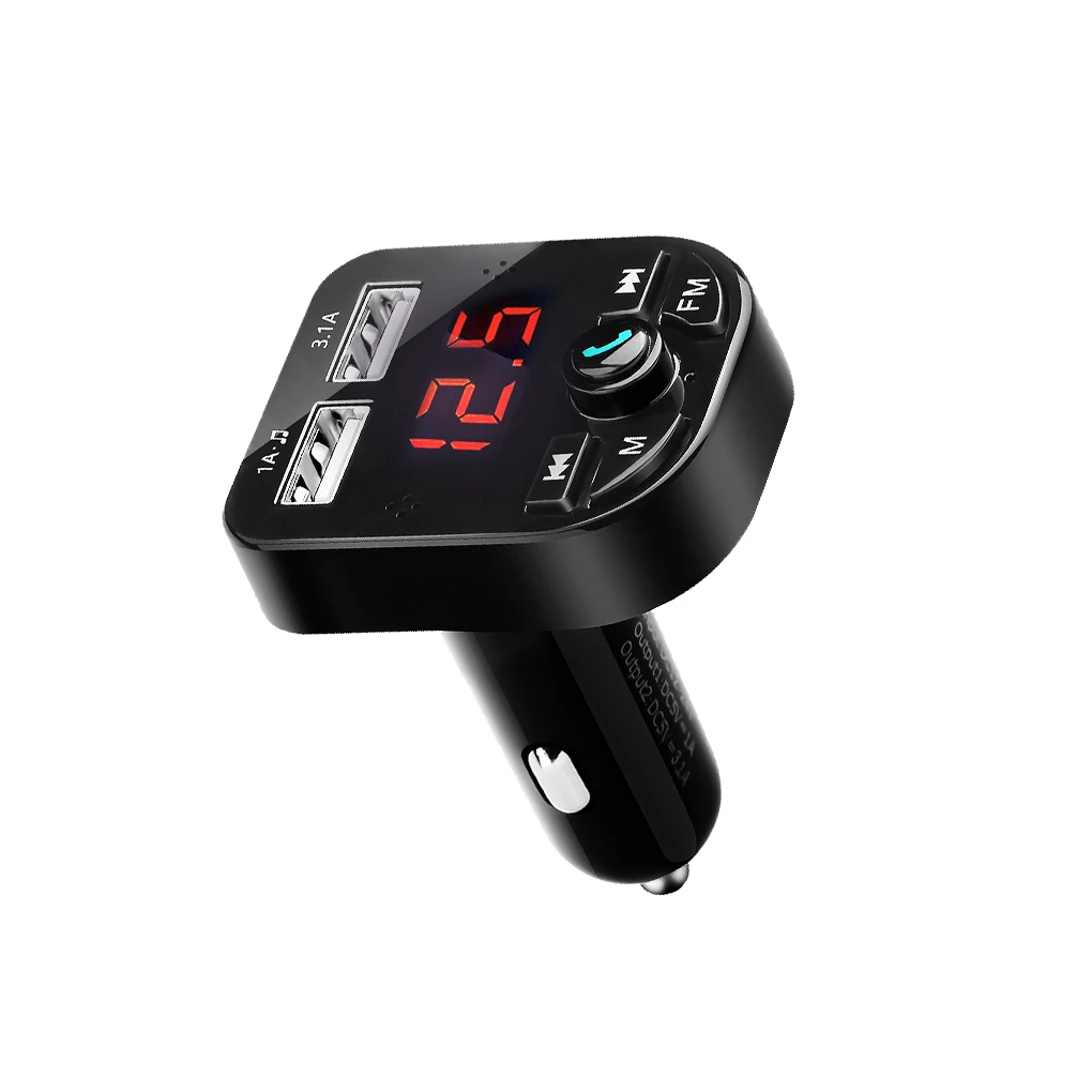 Bluetooth 5,0 fm-передатчик Автомобильный MP3-плеер ЖК-дисплей двойной USB телефон зарядное устройство TF карта/u-диск воспроизведения музыки