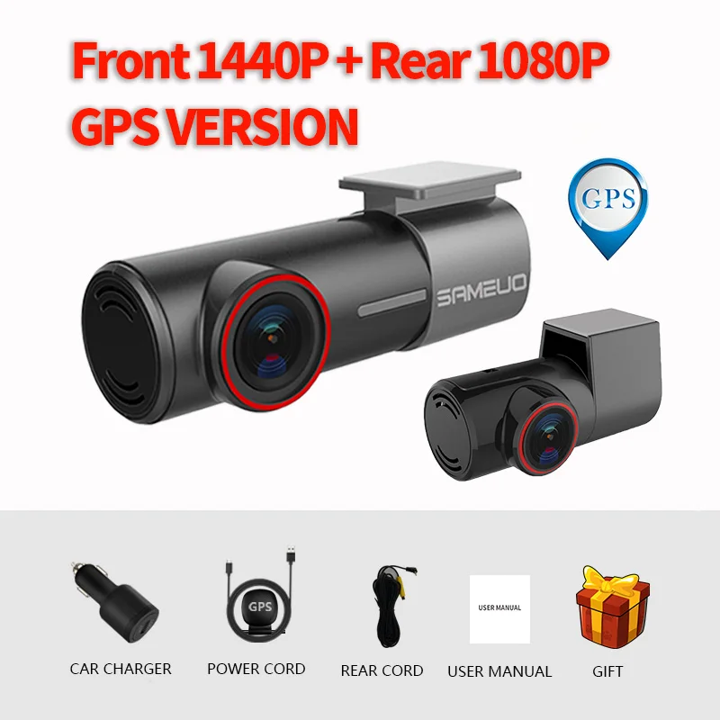 Sameuo U700 Dash Cam Front And Rear Camera Recorder Qhd 1944p Car Dvr With  2 Cam Dashcam Wifi Video Recorder 24h Parking Monitor - Dvr/dash Camera -  AliExpress