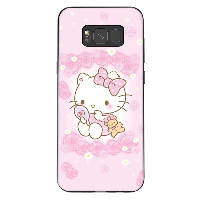 Чехол для телефона для samsung J6 A70 A60 A50 A40 A20 A30 A10 A7 A6 A5 A3 A8 A9 крышка озорной рисунок «Hello Kitty» - Цвет: B9