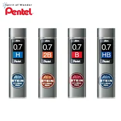 Pentel 4 шт Stein Enhanced Silica Pencil графитовые наполнители 0,7 мм * 60 мм 2 H, B, 2B для механических карандашей принадлежности для письма