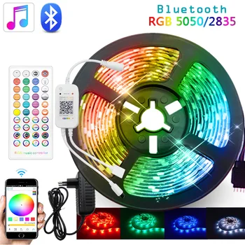 Bluetooth Muziek 5M 10M 15M Led Strip Licht 5050 Smd 2835 Flexibele Lint Luces Led Light Strip tira Fita Led Rgb Led Decoratie Bluetooth Muziek 5M 10M 15M Led Strip Licht 5050 Smd 2835 Flexibele Lint Luces Led Light Strip tira Fita Led Rgb Led Decoratie