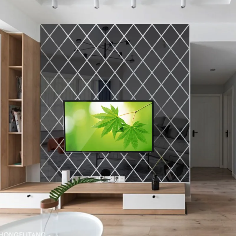 Новые Модные Бриллианты треугольники наклейки на стену сплайсинга искусство