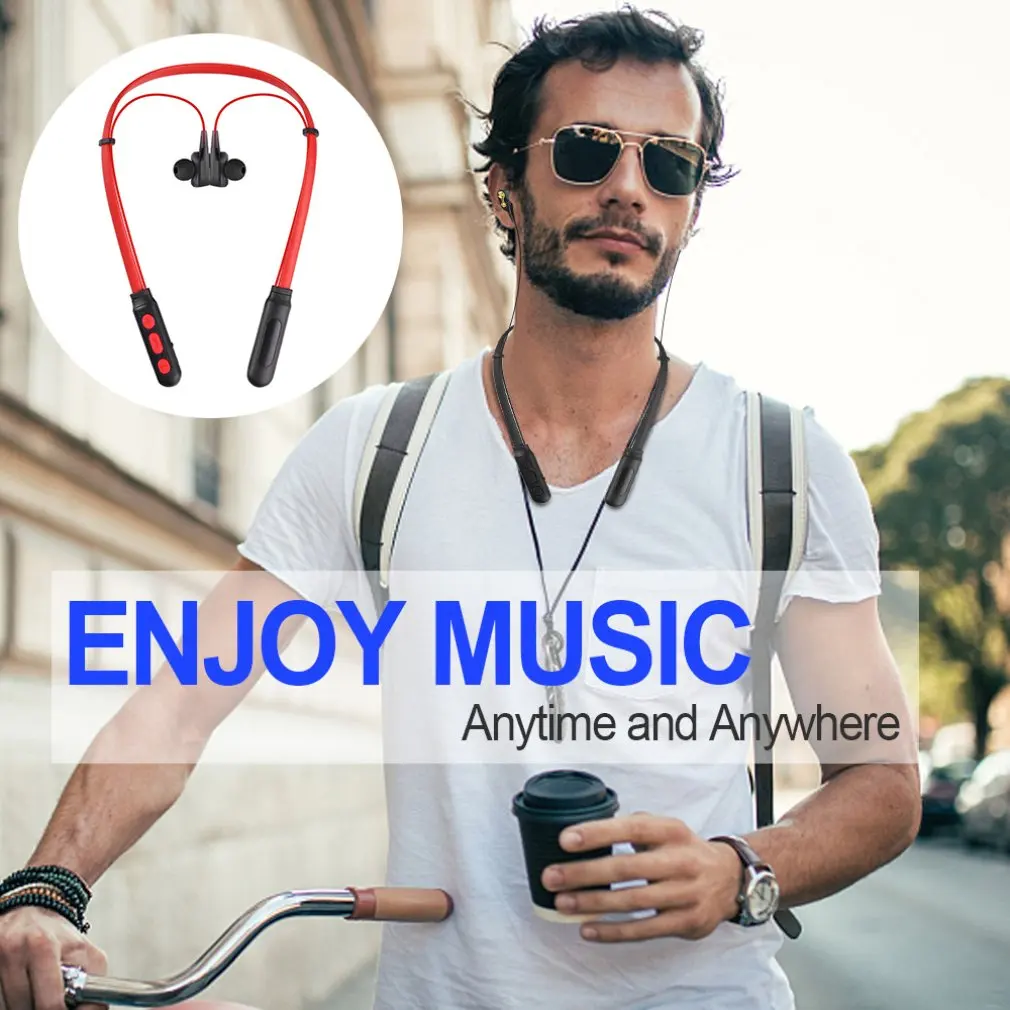 Bluetooth наушники, беспроводная гарнитура, шейным ободком, четыре блока, двойной динамический Гибридный глубокий бас, наушники для телефона с микрофоном