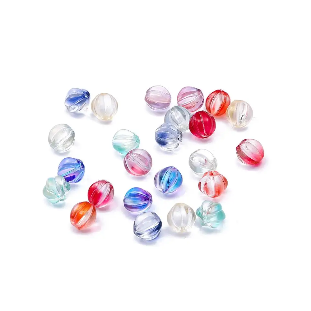 10Pcs/lot Gradient Glass Pumpkin Beads Loose Spacer Bead For Handmade DIY Jewelry Making Bracelet Accessories Supplies Wholesale | Украшения