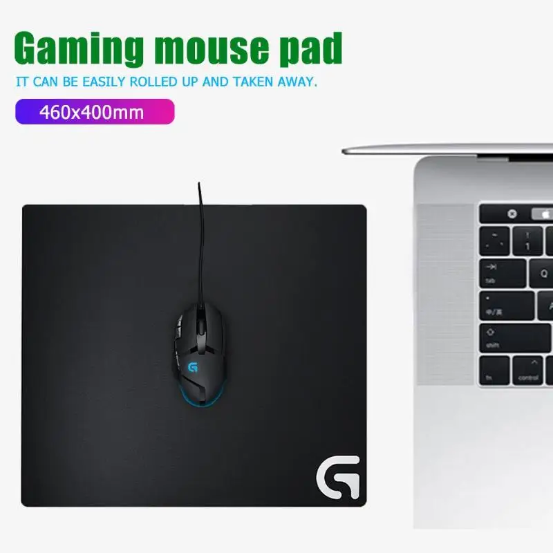 Logitech G640 46X40 см Большой размер игровой геймерский коврик для мыши умеренный мягкий Фабричный коврик для мыши с низким dpi установкой для ПК компьютера ноутбука