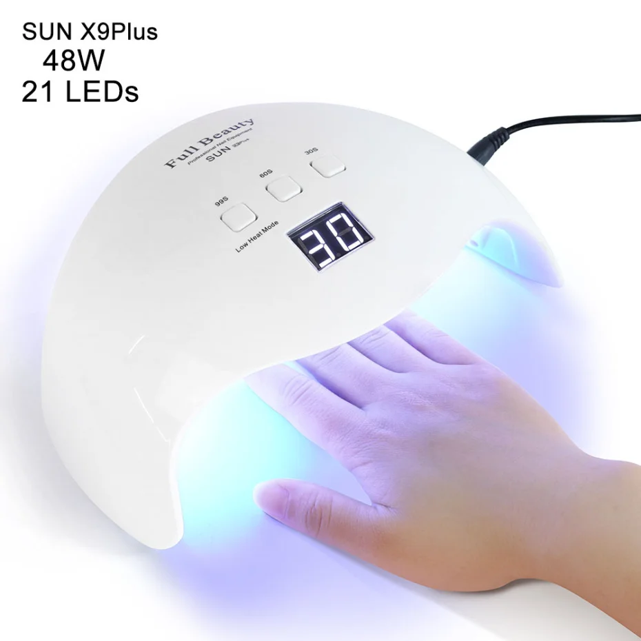 42 Вт лампа для ногтей двойной свет УФ светодиодный Сушилка маникюр отверждения