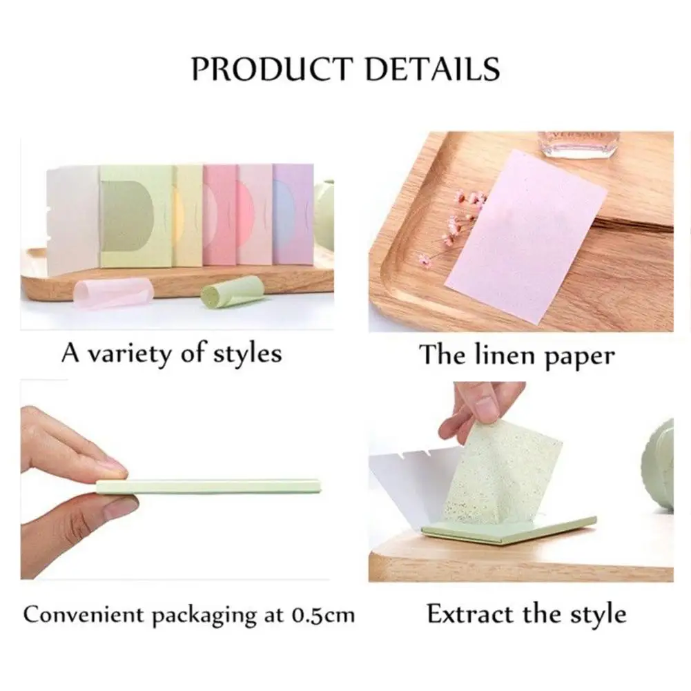 RtopR 100 Pcs/box Face Oil Absorbing Paper Plant Fibres Breathable Linen Pulp Blotting Paper RtopR 100 Pcs/box Face Oil Absorbing Paper Plant Fibres Breathable Linen Pulp Blotting Paper