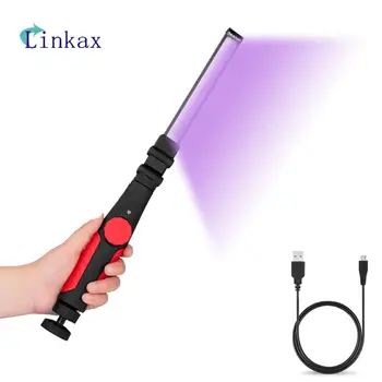 

Portable UV Work Lamp USB Rechargeable Magnetic UV Sterilizer Light UVC Bactericidal Lamp 360 Rototary COB Bulb