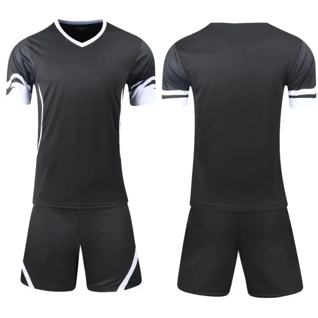 Черный Voetbal tenue/детская одежда; коллекция года; Майо; Спортивный костюм для футбола; survetement; Комплект для футбола; мужской спортивный костюм; Футбольная форма; Futbol - Цвет: Черный