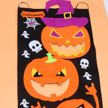 

Felt Throwing Sandbags Pumpkin Halloween Decoration Pendant Game Props Sandbag Hanging Toy Sandbag Festive Party Decorations (Bl