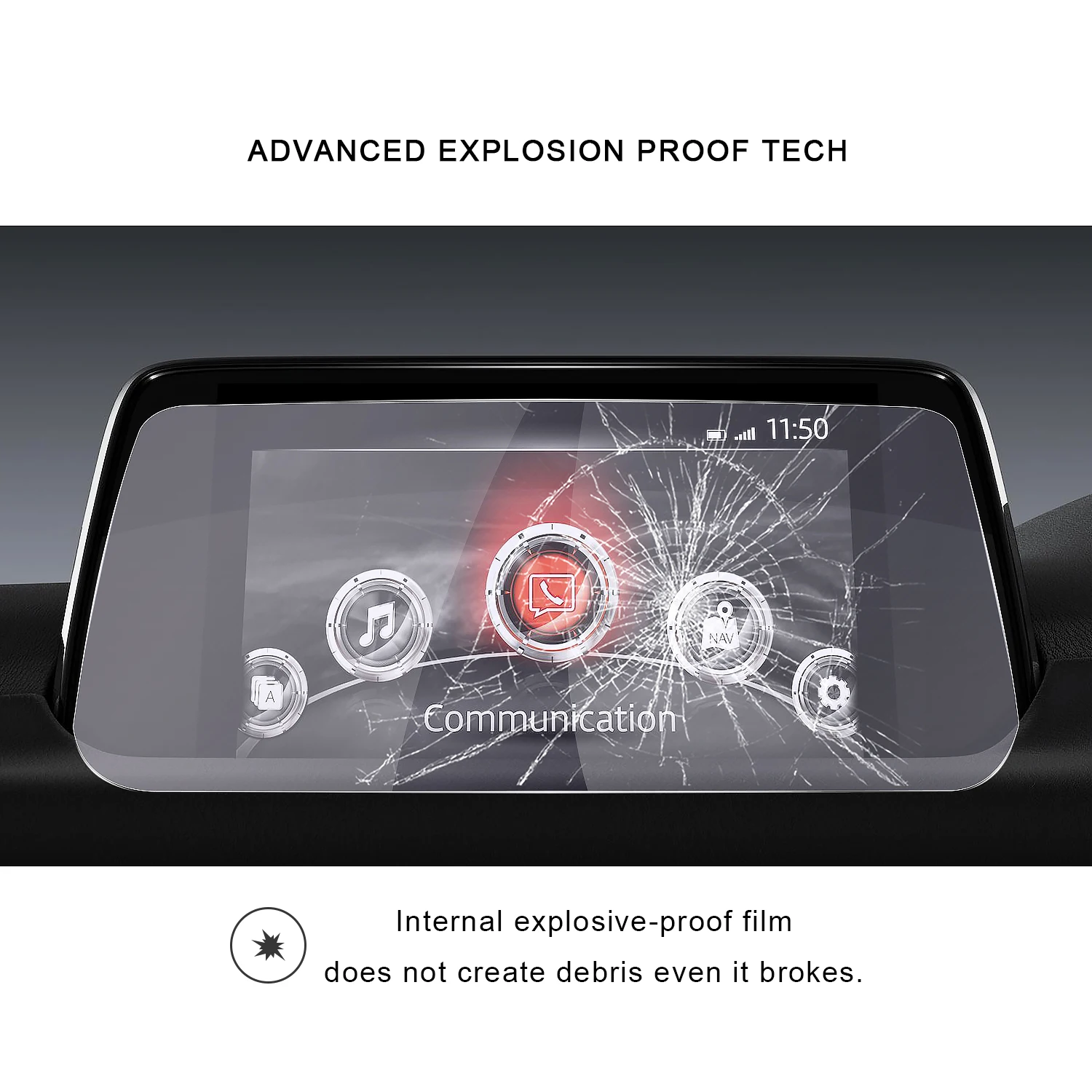 RUIYA для Mazda CX-5 2th KF KG центральный сенсорный экран, автомобильный навигатор, анти-синий светильник, закаленное стекло, Защитная пленка для экрана