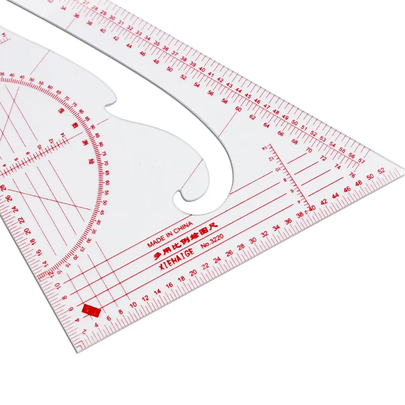 3220 plate-making fine arts multi-functional scale triangular printing ruler sizing ruler learning clothing scale drawing ruler triangle ruler