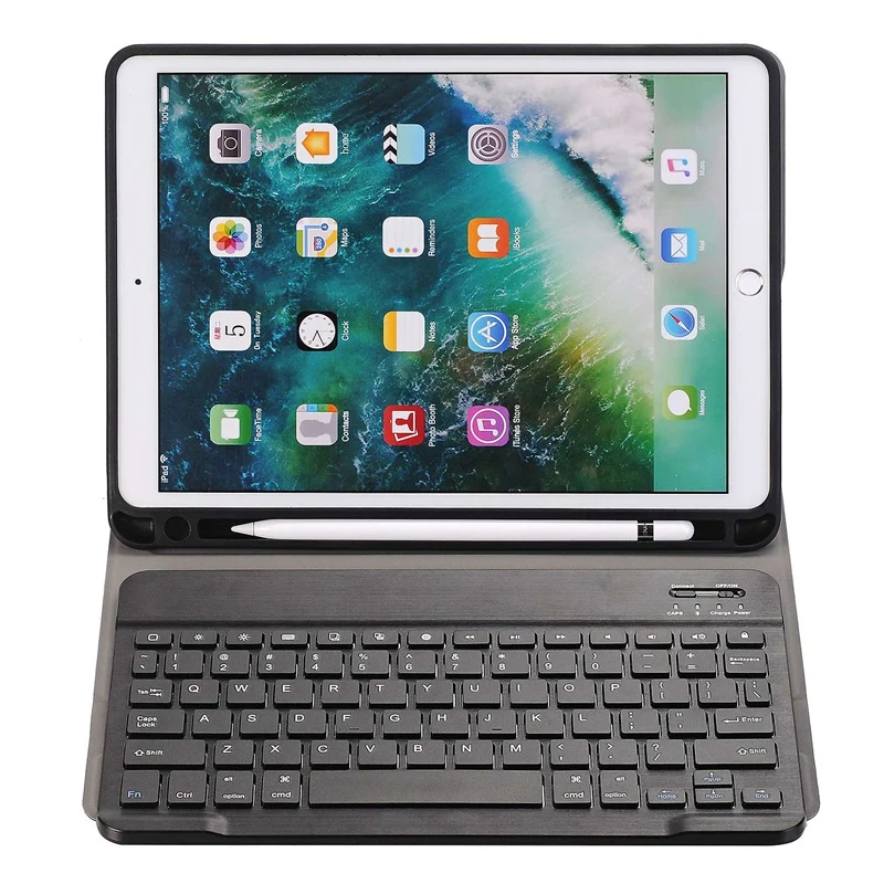 Чехол с клавиатурой для IPad 10,2, чехол с карандашом для Apple IPad 7 поколения A2200 A2198, беспроводная клавиатура