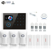 Wifi/GSM/4G GPRS Alarm System Wireless Infrared Smart Home Security Monitoring Host LCD Display/SOS/Cellphone Remote Control