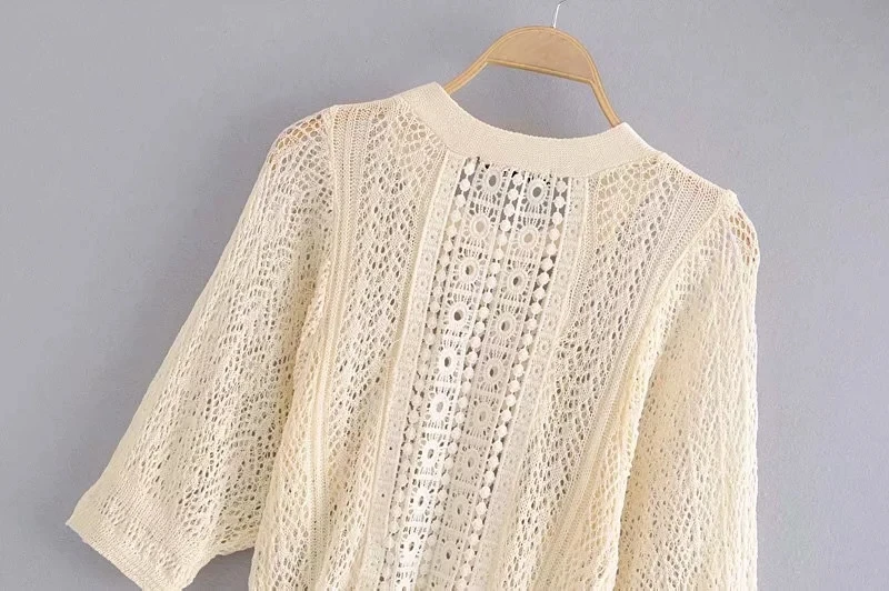Увядшая английская винтажная кружевная Трикотажная блуза mujer de moda однотонная короткая рубашка кимоно рубашка женские Топы И Футболки