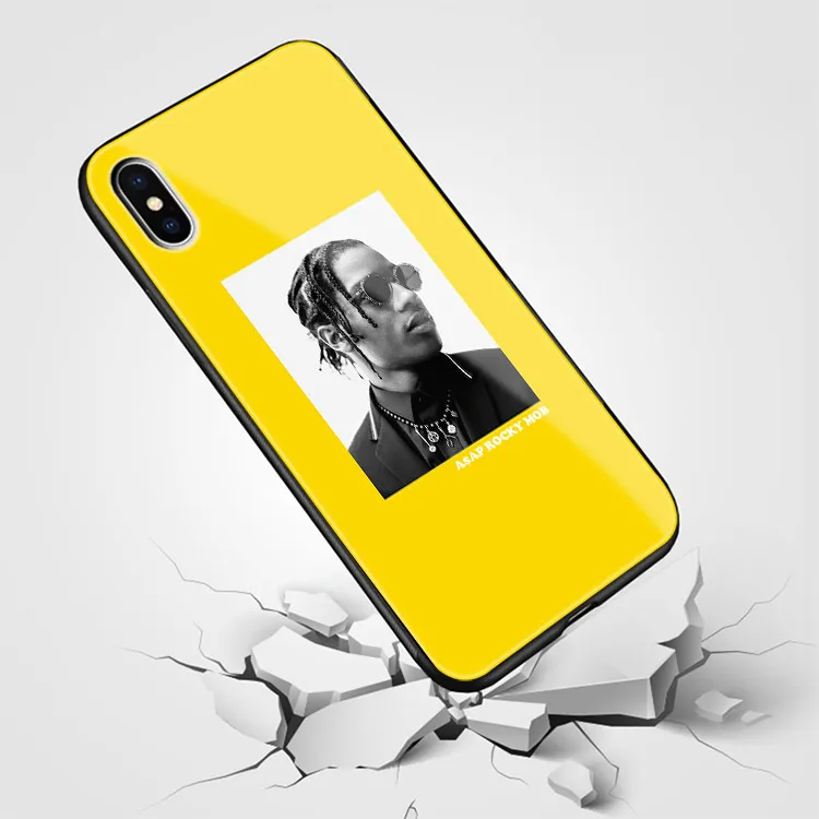 A$ AP Rocky rapper модный Мягкий Силиконовый ТПУ стеклянный чехол для телефона, чехол для Apple iPhone 6 6s 7 8 Plus X XR XS 11 PRO MAX