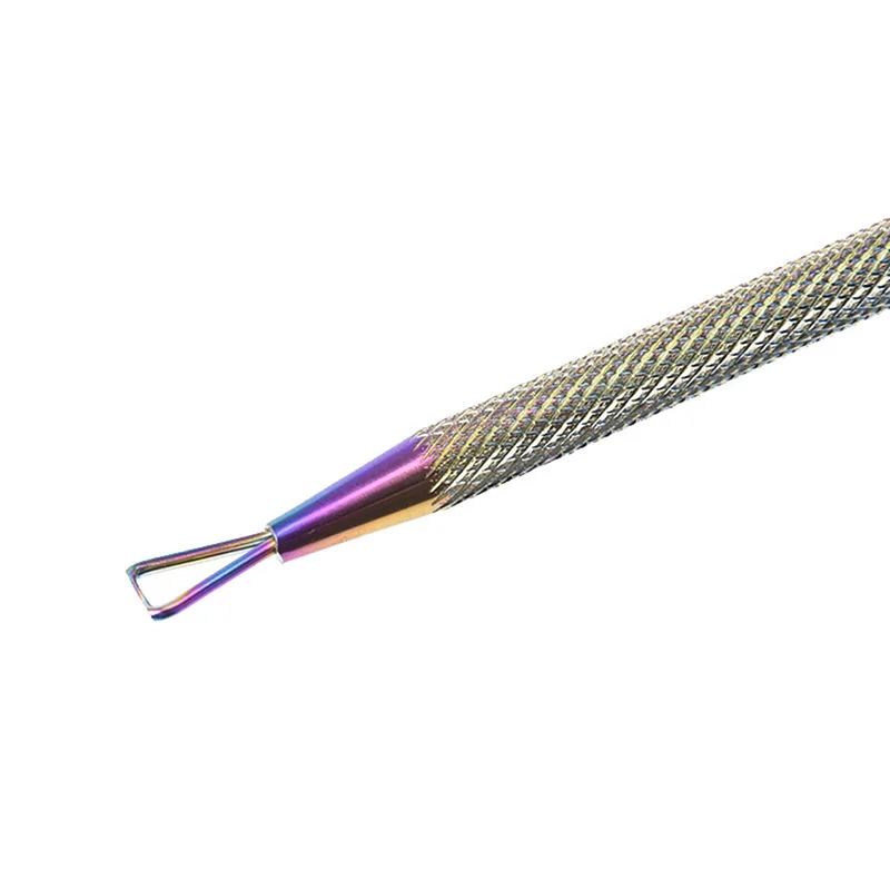 1Pc Stainless Steel Nail Cuticle Pusher Nail Art Tool Triangle Stick Rod UV Gel Polish Remover Manicure Clearner Care Tool