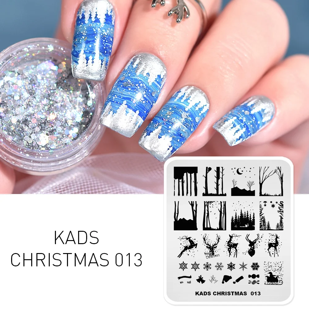 Christmas 013 Rolabling штамповки ногтей пластины природа модный дизайн ногтей штамп штамповка шаблон и форма для ногтей печать трафареты для ногтей Шаблоны - Цвет: Christmas 013