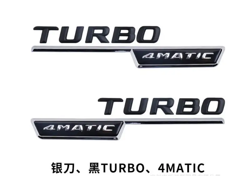 13 Chrome Fender 3D Letters for BITURBO 4MATIC / BITURBO AMG Emblems for Mercedes - Цвет: 13