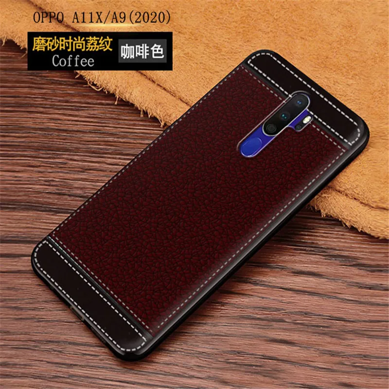 3D рельефный Роскошный кожаный чехол для OPPO A9 2020 A5 Мягкий Силиконовый ТПУ защитный