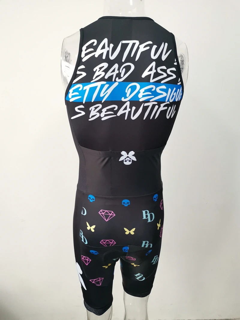 bettydesigns Pro Team триатлон костюм женский короткий рукав Велоспорт Джерси Skinsuit комбинезон Майо Велоспорт Ropa ciclismo