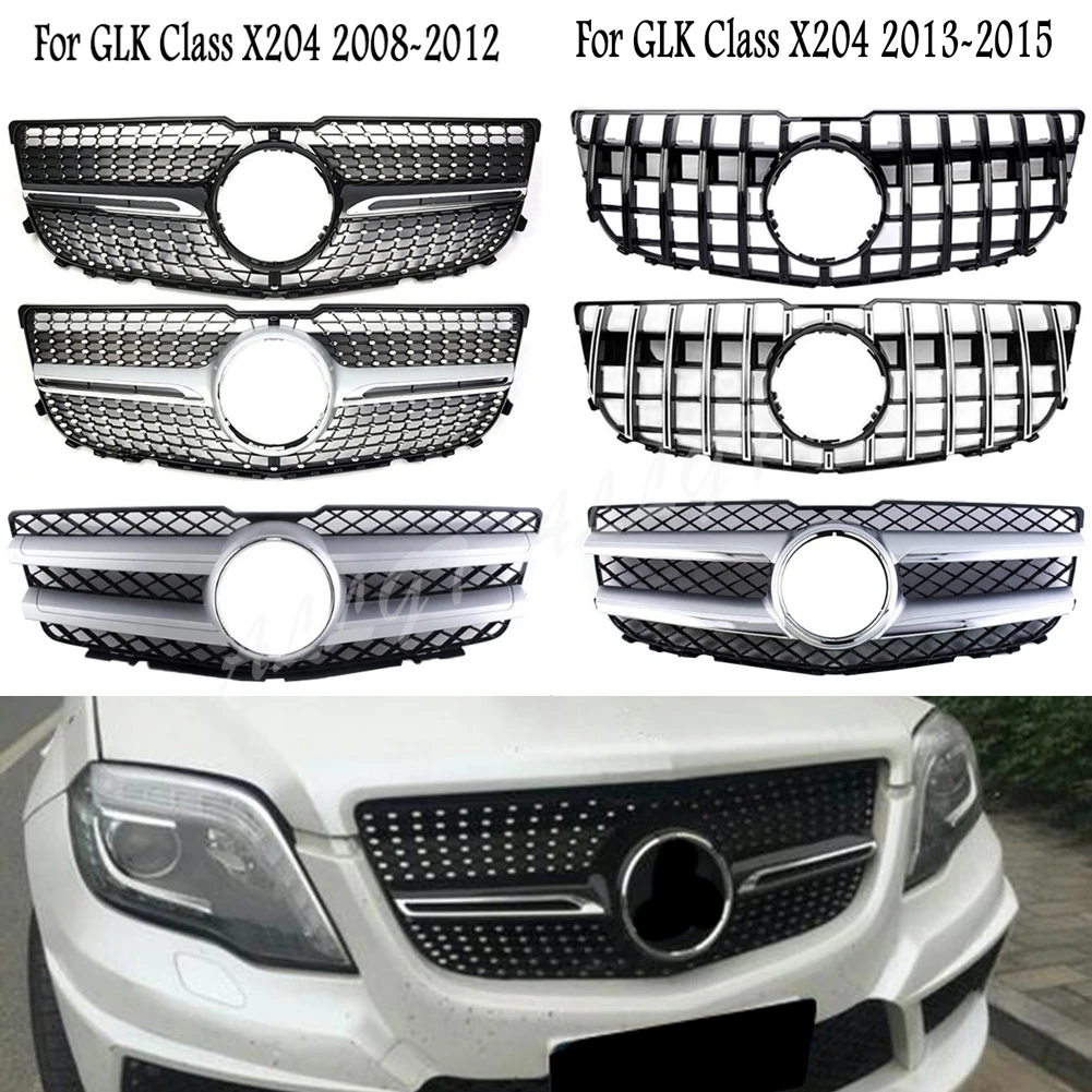 Передняя гоночная заготовка решетка бампера верхняя Facelift Grill для Mercedes Benz X204 GLK Class 2008 2009 2010 2011 2012 2013 2014