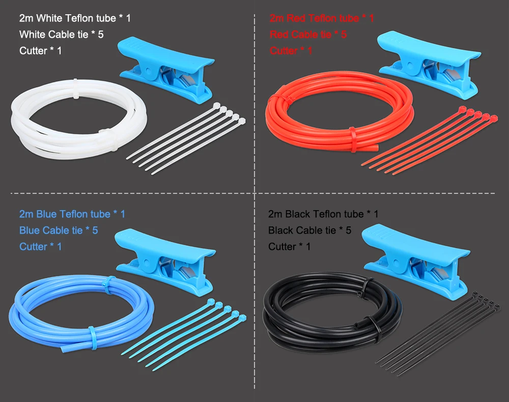 Разделяющий 3D-принтер Боуден Экструдер PTFE-трубка Козерог-трубка Hotend Reprap PLA Нить J-образная головка Tl-Feeder Тефлон