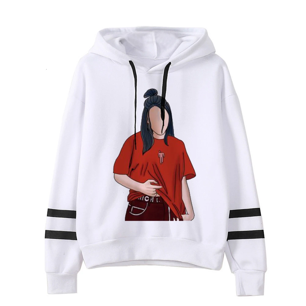 4006 Billie Eilish Bad Guy Harajuku забавные мультяшные толстовки для женщин и мужчин Осенняя теплая графическая Толстовка в стиле хип-хоп Уличная толстовка женская - Цвет: 4006