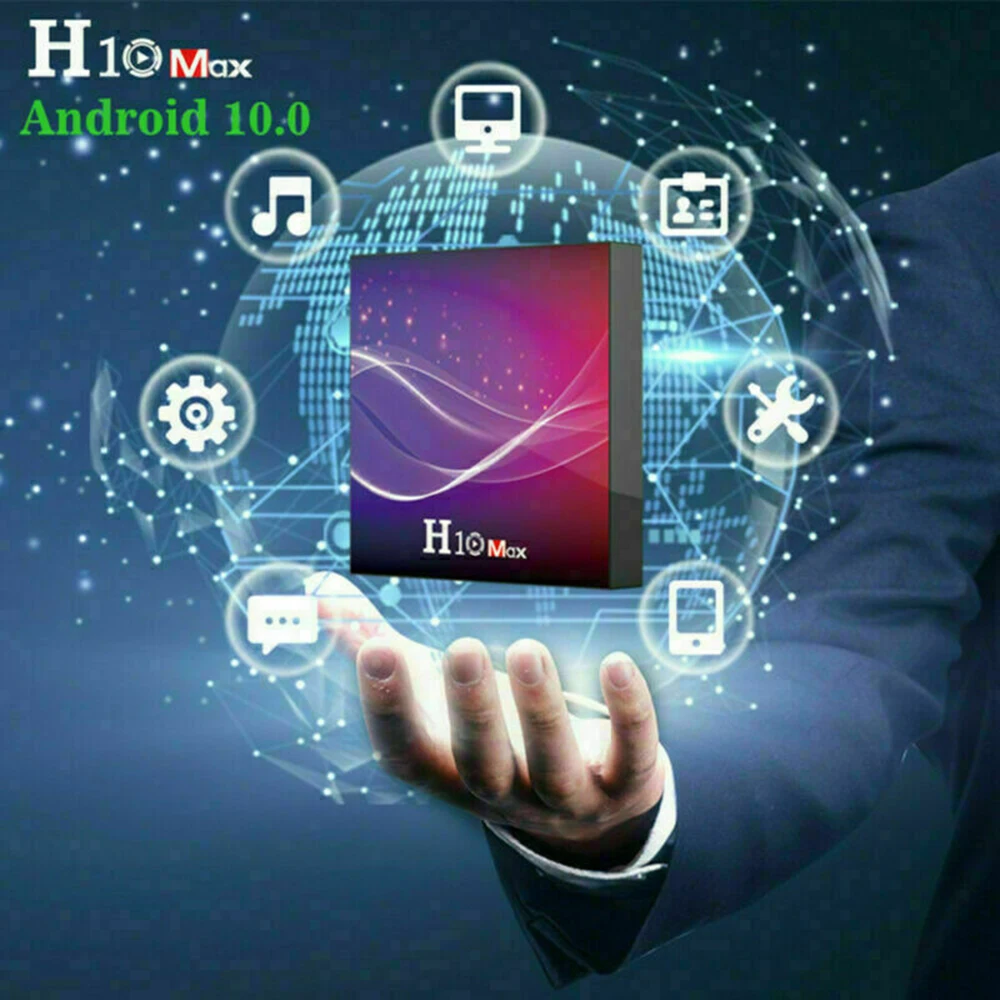 H10 Smart TV box Android 10 0 Box 4 Гб + 64 HDMI телеприставка android Quad Core HD медиаплеер WIFI 2